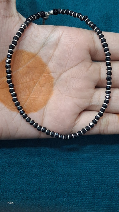 Black Bead Adjustable Anklet (Single Piece) | Stylish Traditional Design | Elegant Jewellery