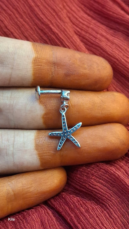 92.5 Silver Star Earrings | Stylish Trendy Design | Elegant Jewellery