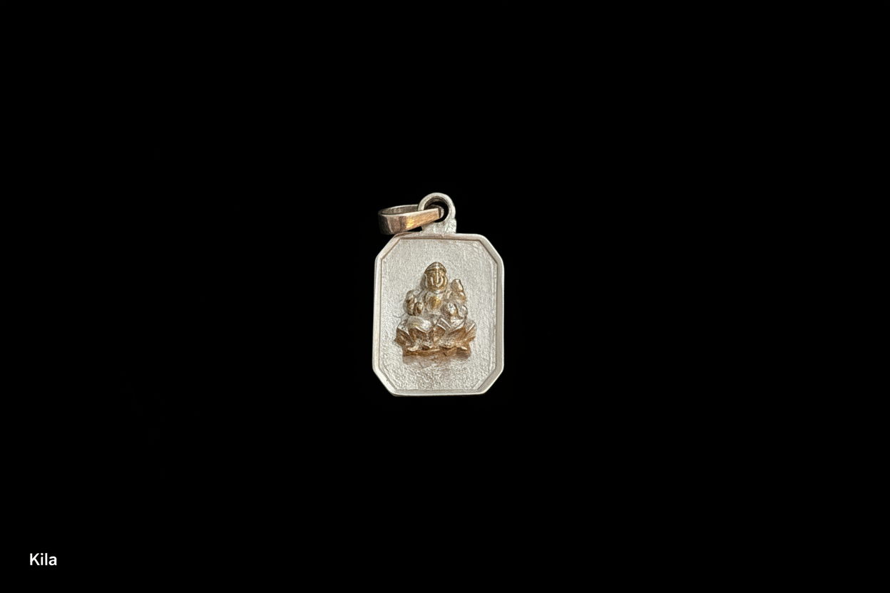 92.5 Silver Lakshmi Devi Pendant | Traditional Divine Design | Elegant Jewellery
