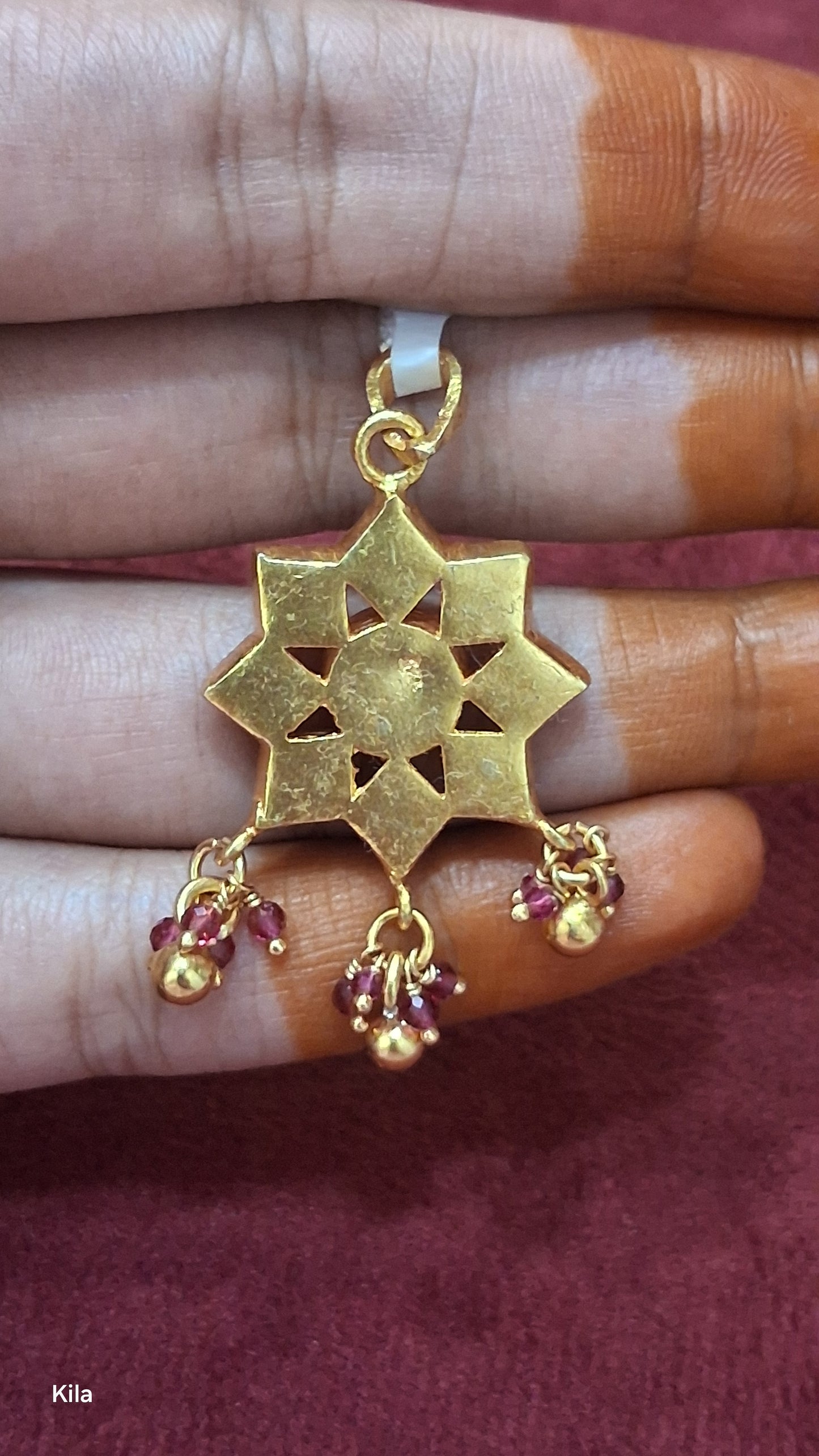 92.5 Silver Kundan Pendant (Gold Plated) | Stylish Traditional Design | Elegant Jewellery
