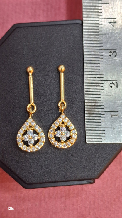 92.5 Silver Classic White Stone Bugadi Pair | Timeless Elegant Design | Jewellery