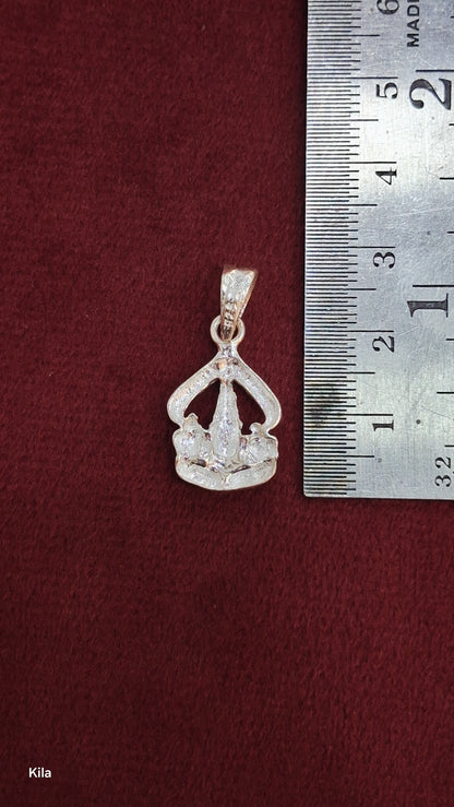92.5 Silver Venkateswara Swamy Pendant | Traditional Divine Design | Jewellery