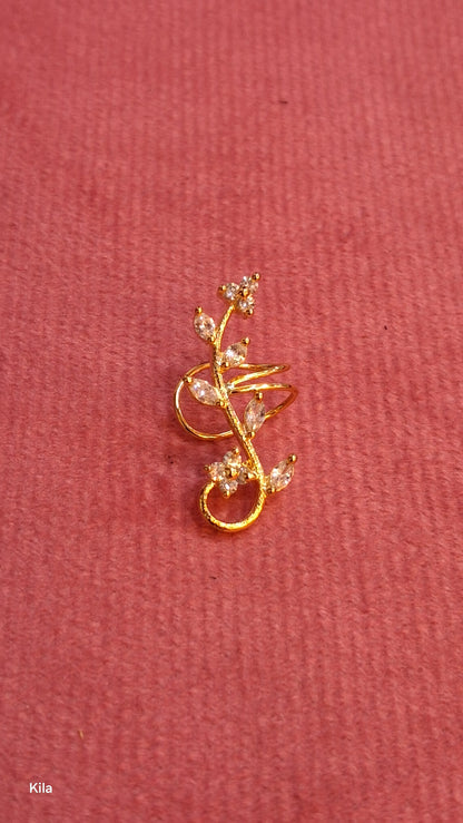 92.5 Silver Gold Plated Earcuffs | Contemporary Trendy Design | Stylish Jewellery