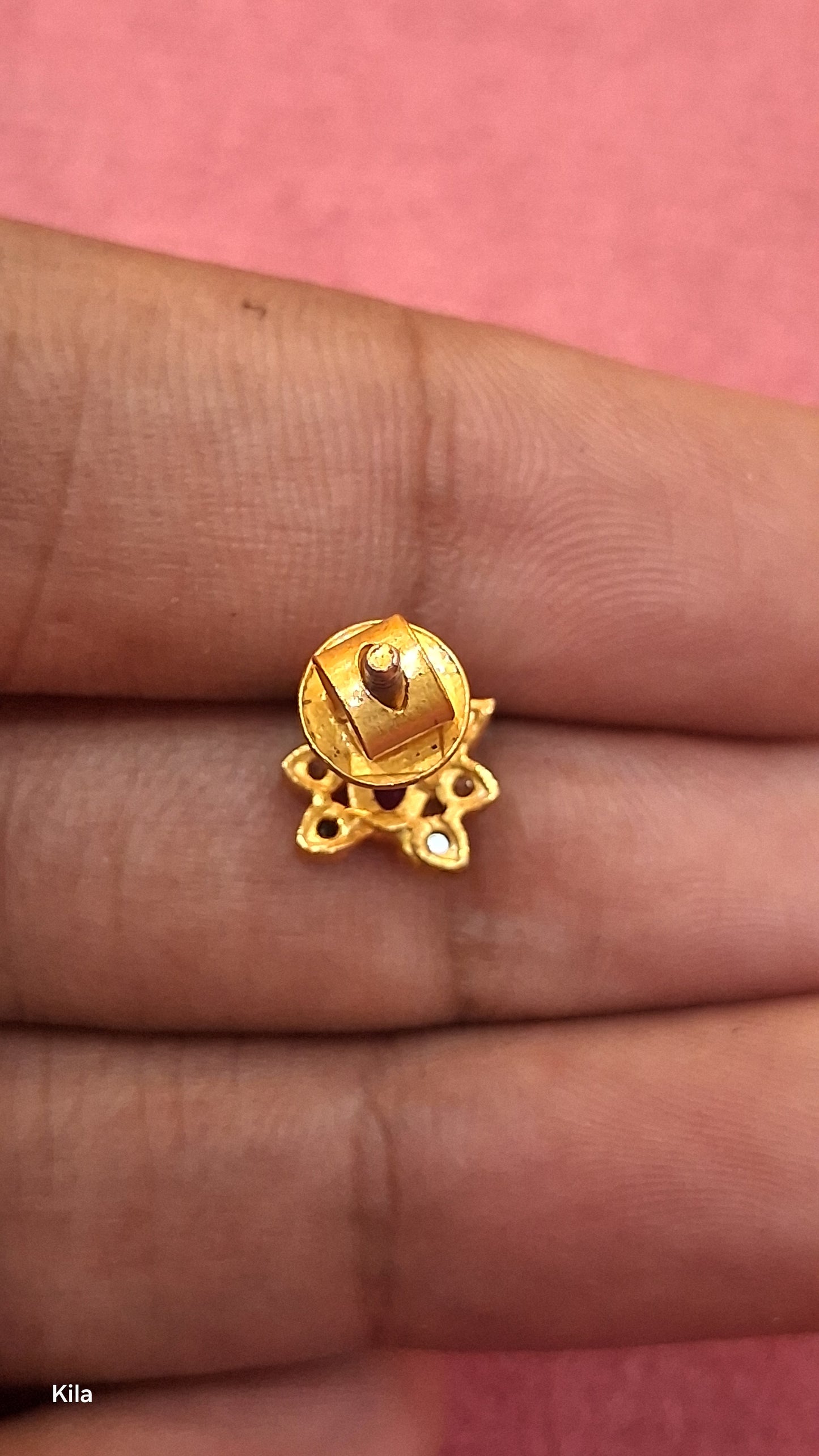92.5 Silver Gold Plated Stud Earrings | Stylish Sleek Design | Jewellery