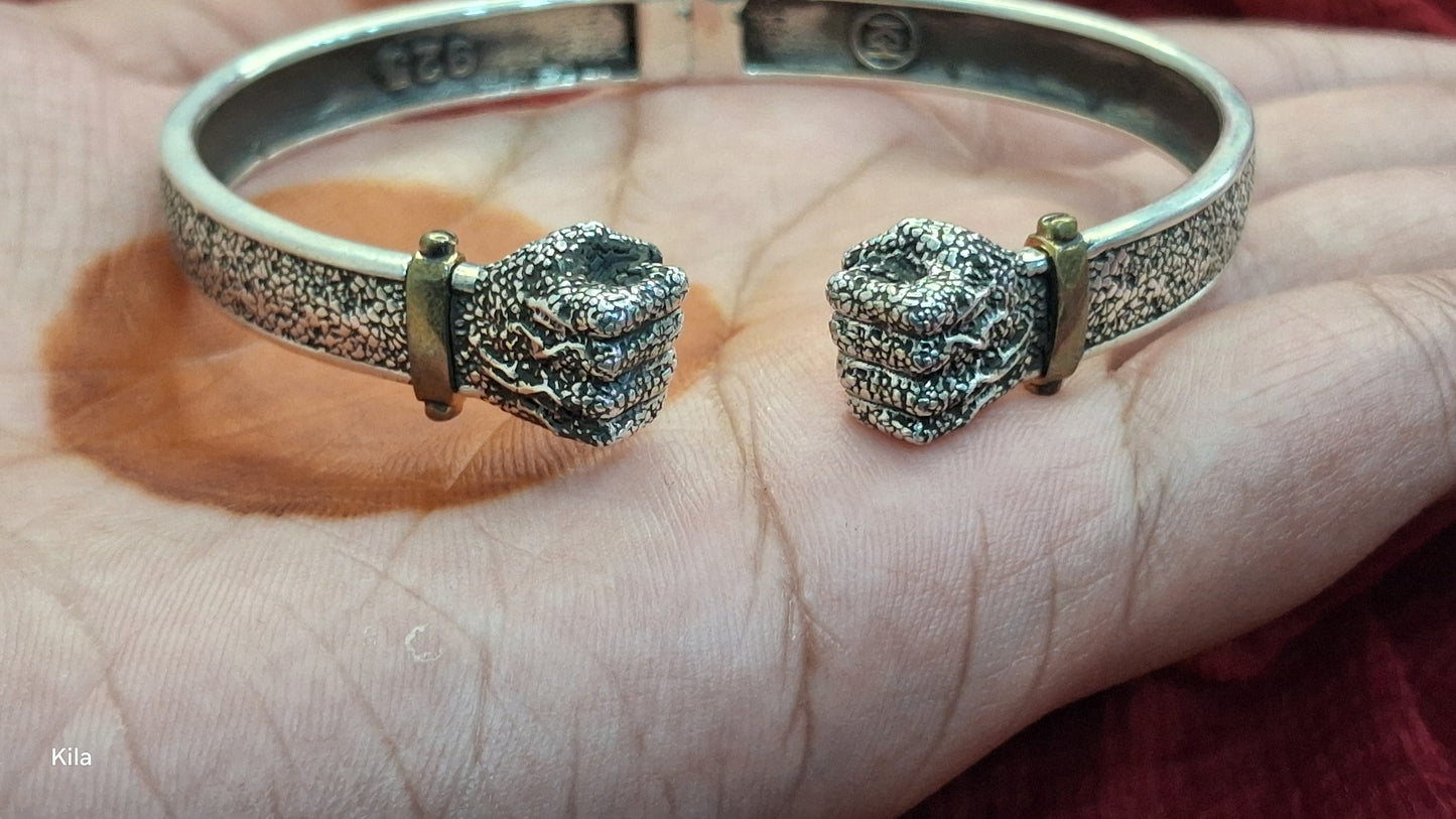 92.5 Silver Premium Men’s Kada | Stylish Bold Design | Elegant Jewellery