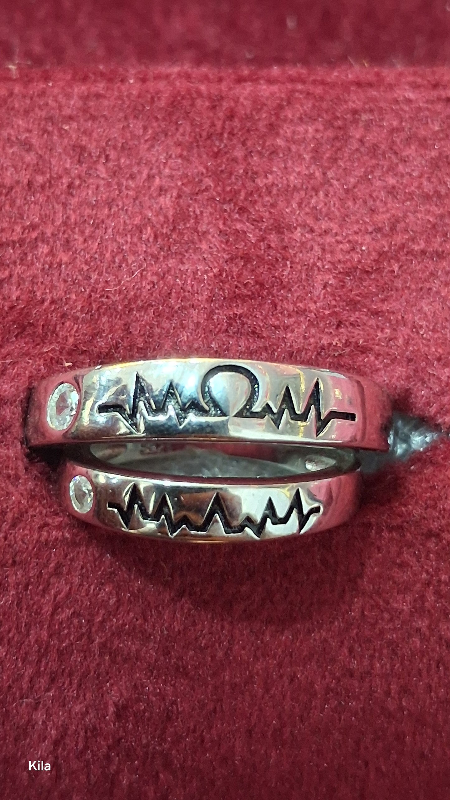 92.5 Silver Couple Rings (Men Size 19 | Women Size 8) | Stylish Elegant Design | Jewellery
