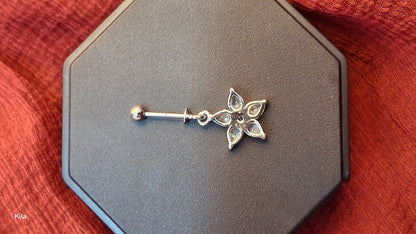 92.5 Silver Flower Bugadi | Stylish Minimal Floral Design | Elegant Jewellery