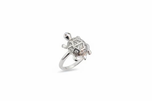 92.5 Silver Lucky Tortoise Ring | Wealth & Stability Symbol | Stylish Jewellery