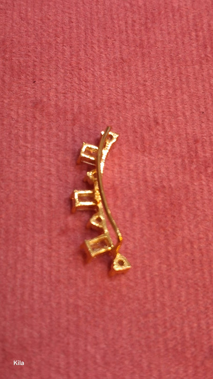 92.5 Silver Premium Gold Plated Earcuffs | Polished Elegant Design | Jewellery