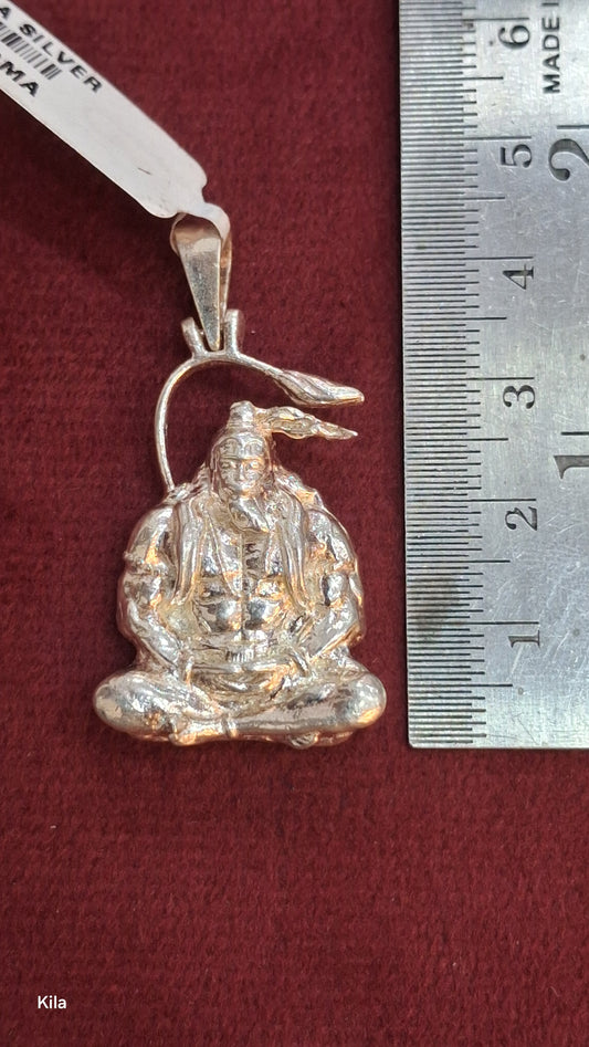 92.5 Silver Hanuman Devotional Pendant | Bold Spiritual Design | Jewellery