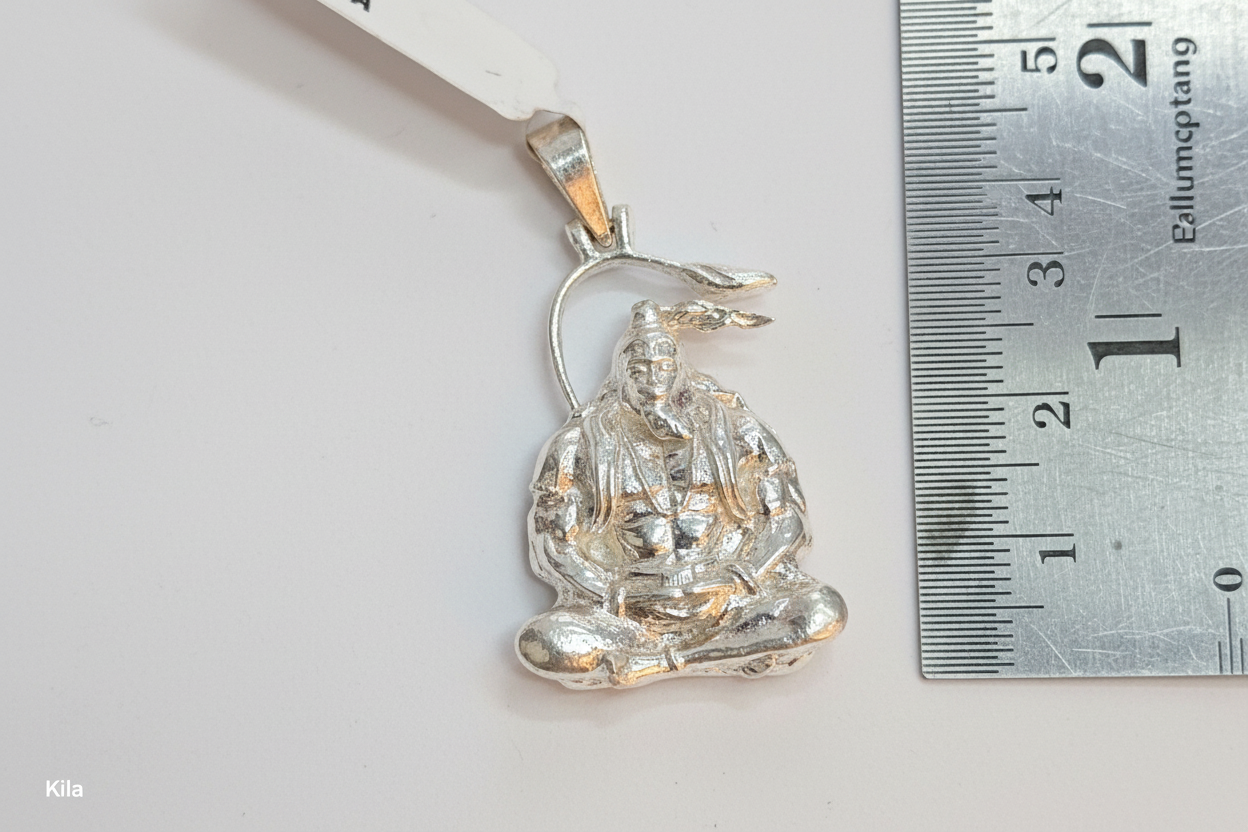 92.5 Silver Hanuman Devotional Pendant | Bold Spiritual Design | Jewellery