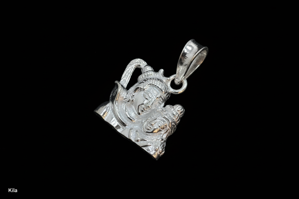 92.5 Silver Shiva Parvati Pendant | Divine Couple Design | Elegant Jewellery