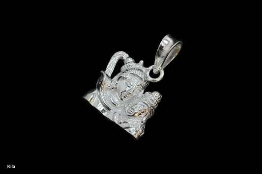 92.5 Silver Shiva Parvati Pendant | Divine Couple Design | Elegant Jewellery