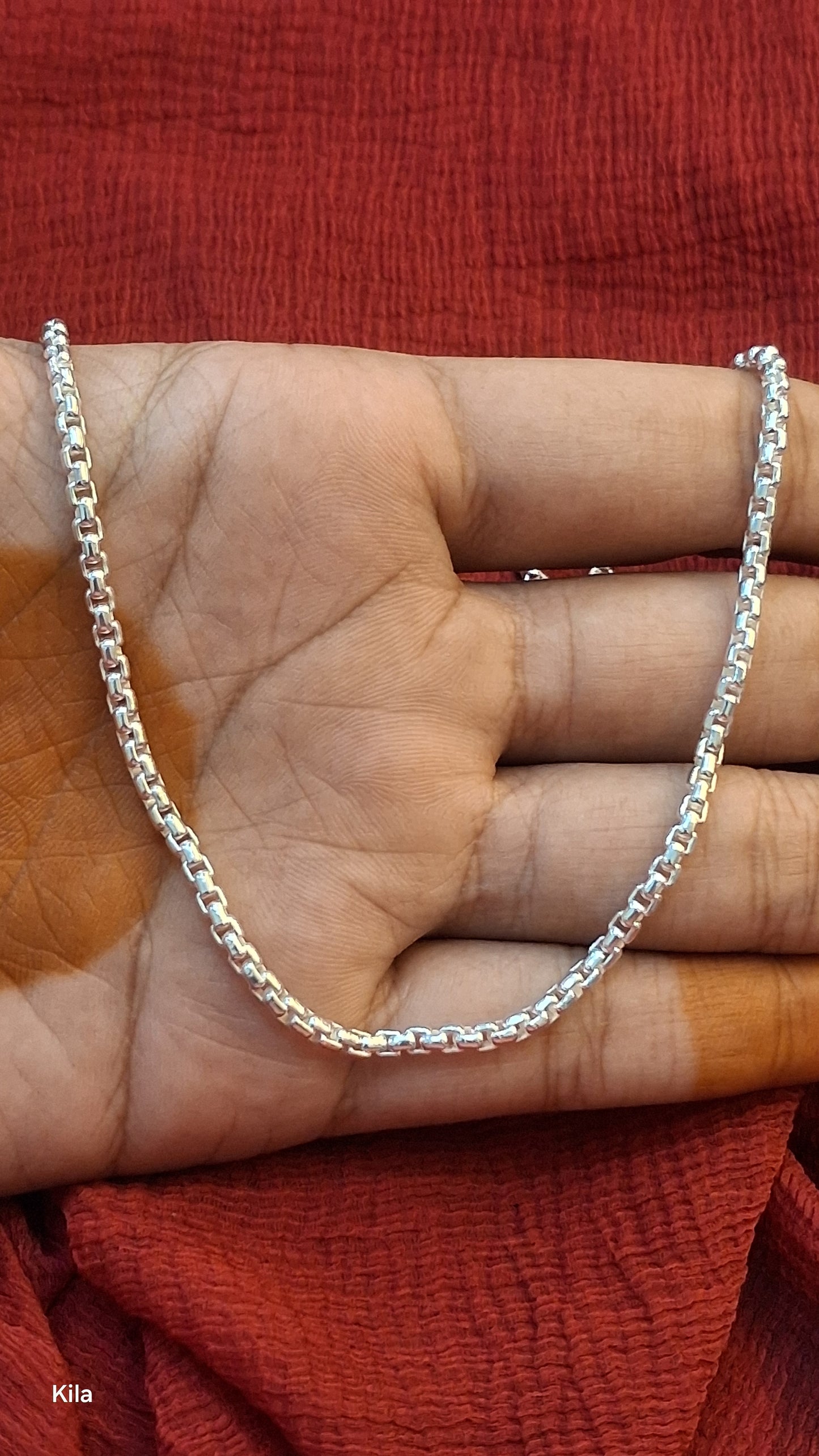 92.5 Silver Men’s Chain 20 Inches | Stylish Refined Design | Elegant Jewellery