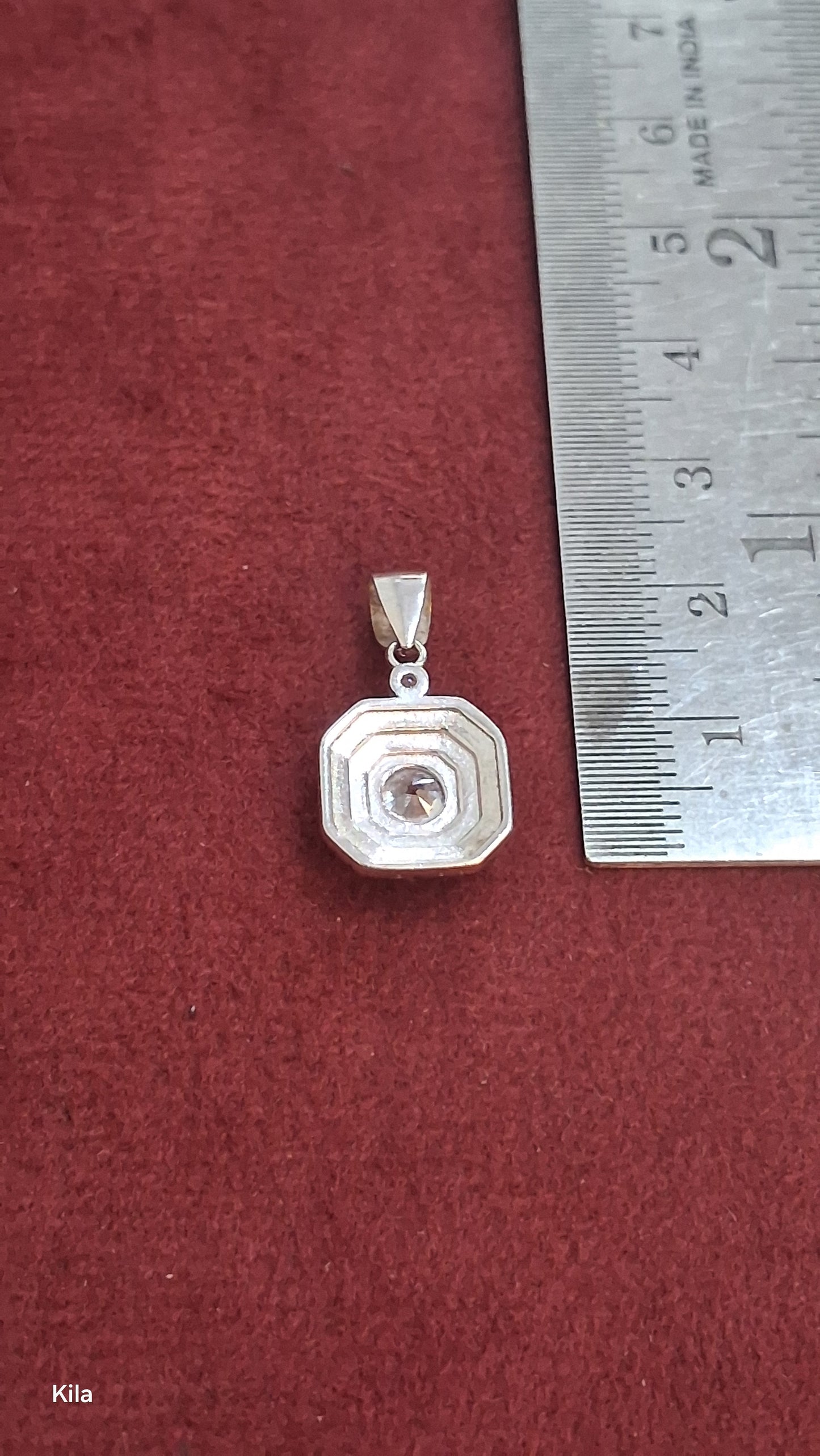 92.5 Silver White Stone Pendant | Elegant Sparkle Design | Jewellery