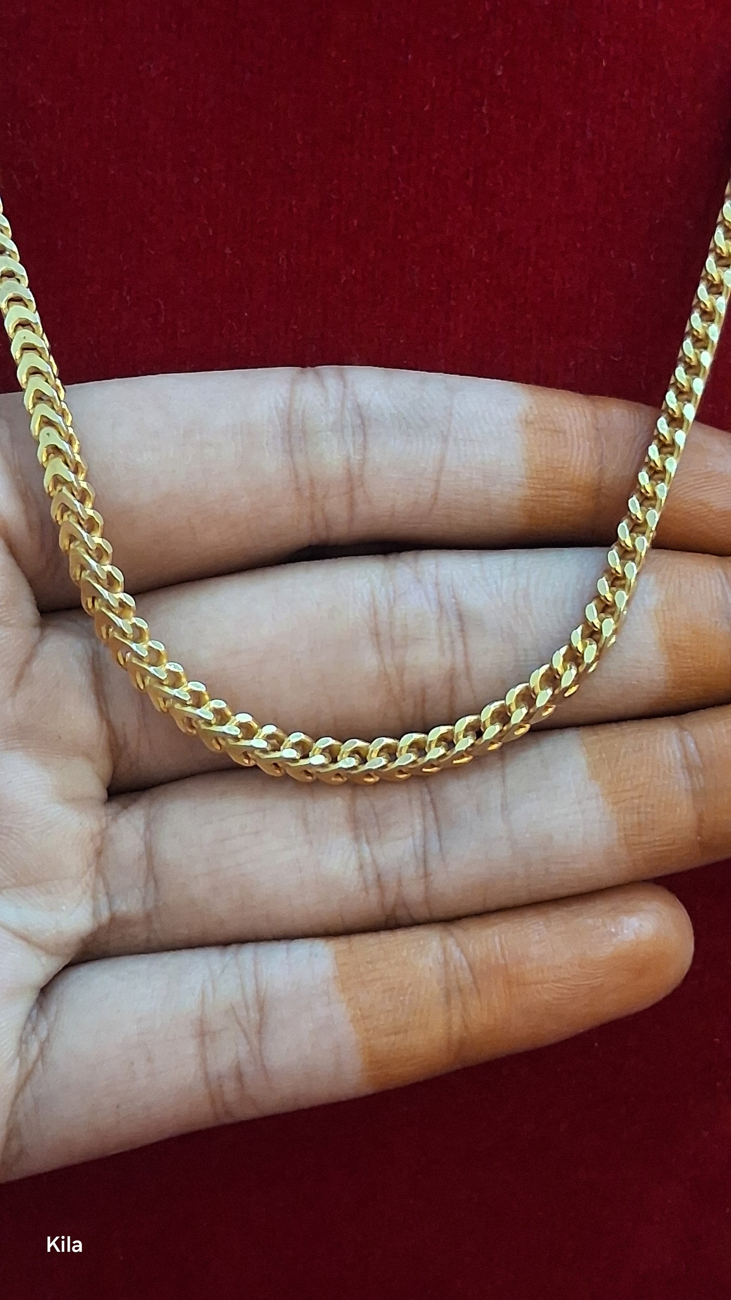 92.5 Silver Gold Plated Thaali Chain 19 Inches | Stylish Traditional Finish | Elegant Jewellery
