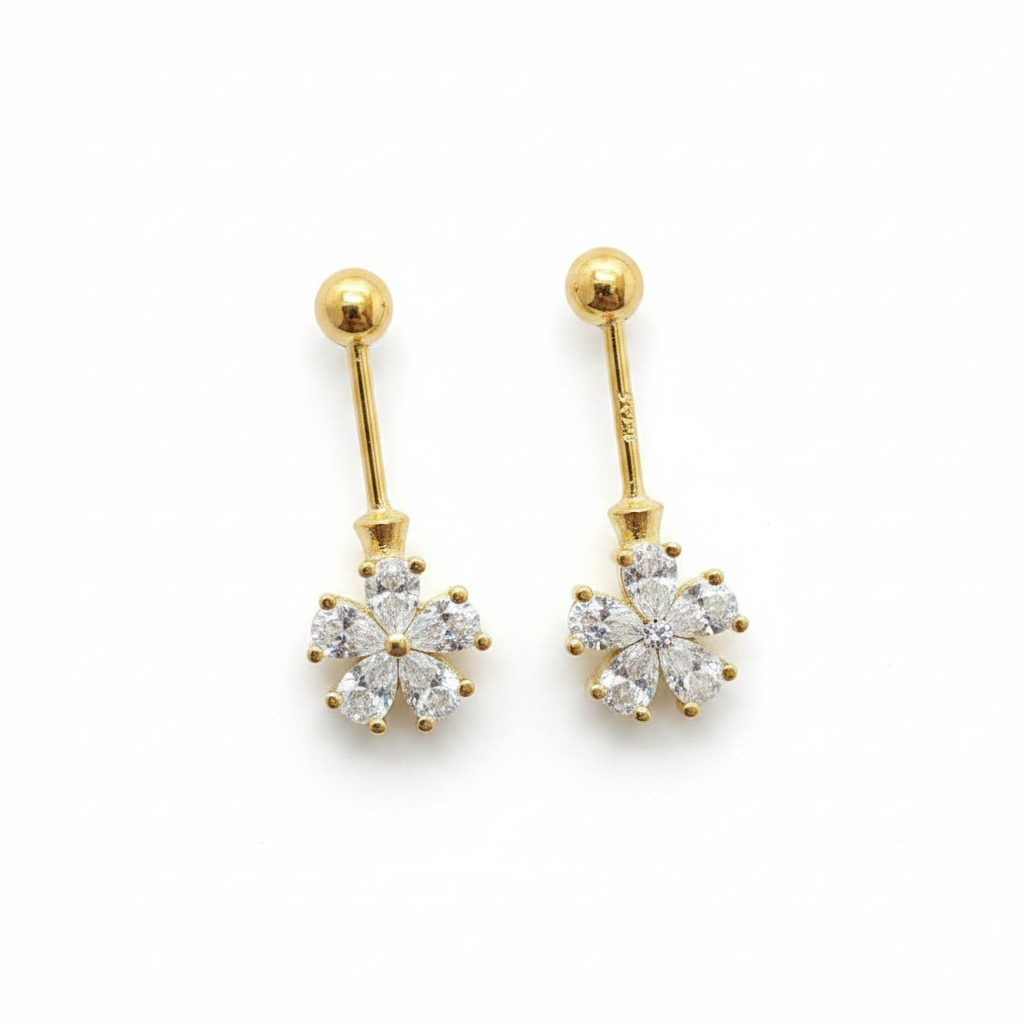 92.5 Silver Flower Bugadi | Stylish Premium Floral Design | Elegant Jewellery