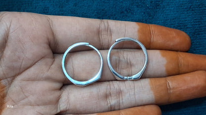 92.5 Silver Couple Rings | Stylish Matching Design | Elegant Romantic Jewellery