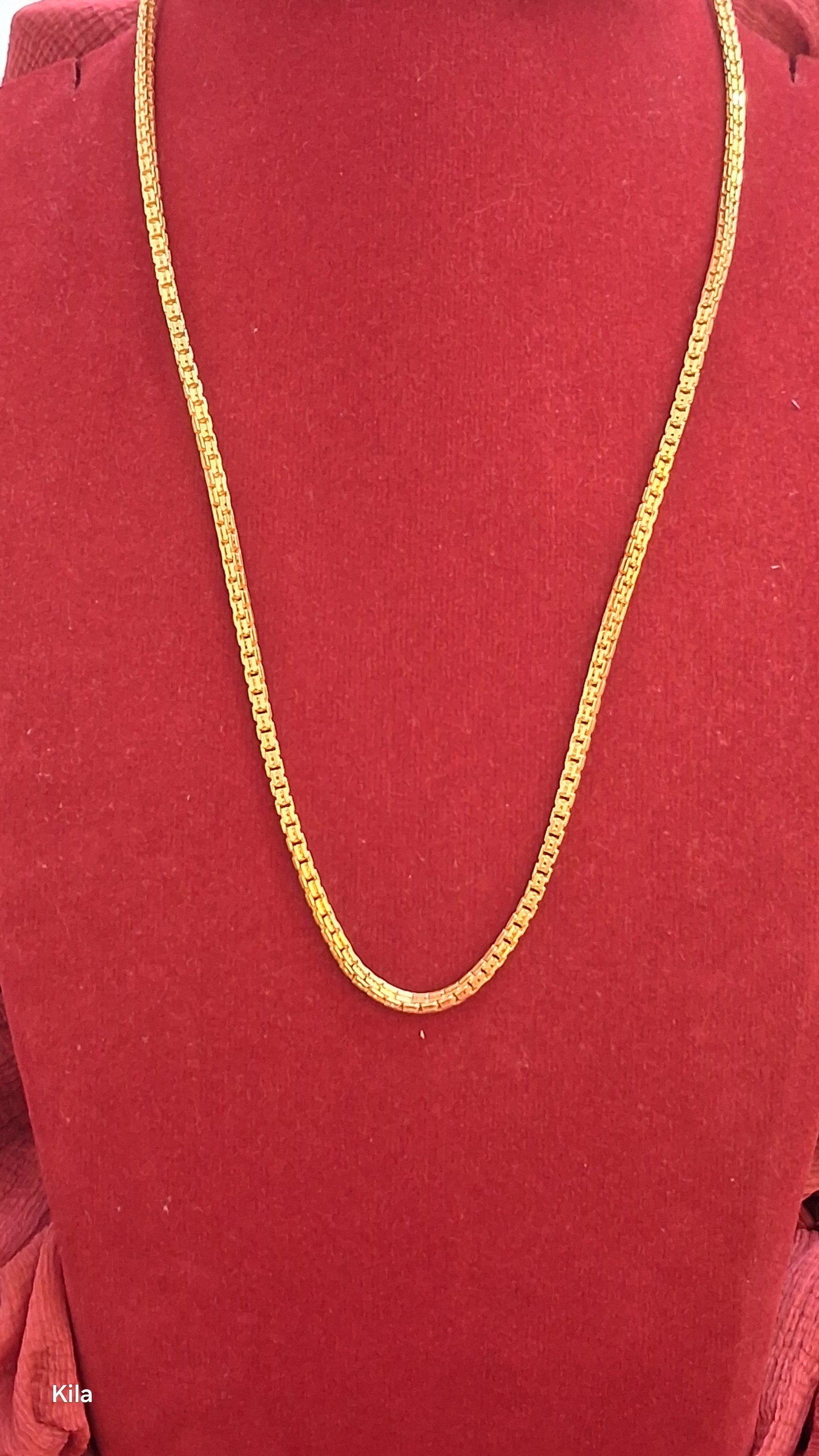 92.5 Silver Gold Plated Thaali Chain 19 Inches | Stylish Premium Finish | Elegant Jewellery
