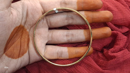 92.5 Silver Gold Plated Men’s Kada 2.8 | Stylish Elegant Design | Jewellery