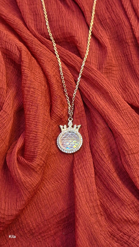 Silver stylish gold plated chain 18 inches