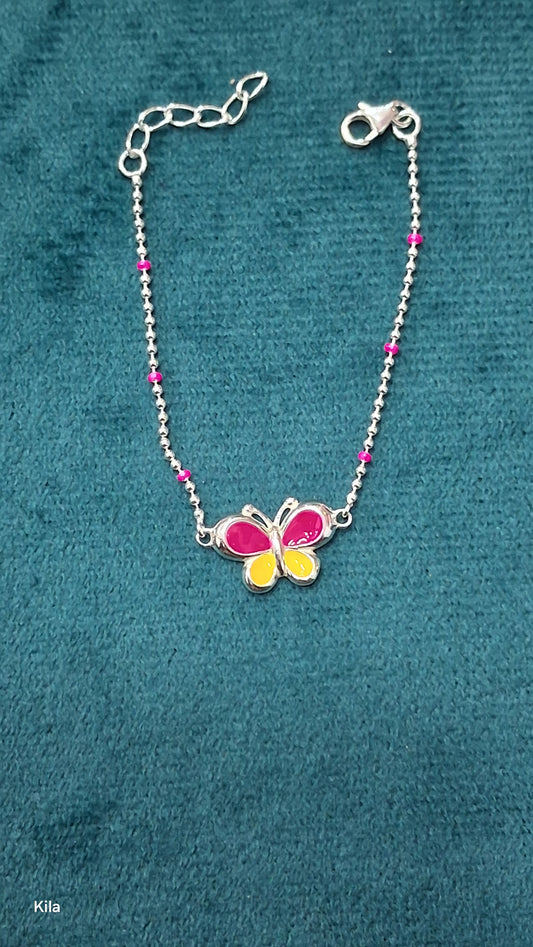 Silver stylish butterfly bracelet