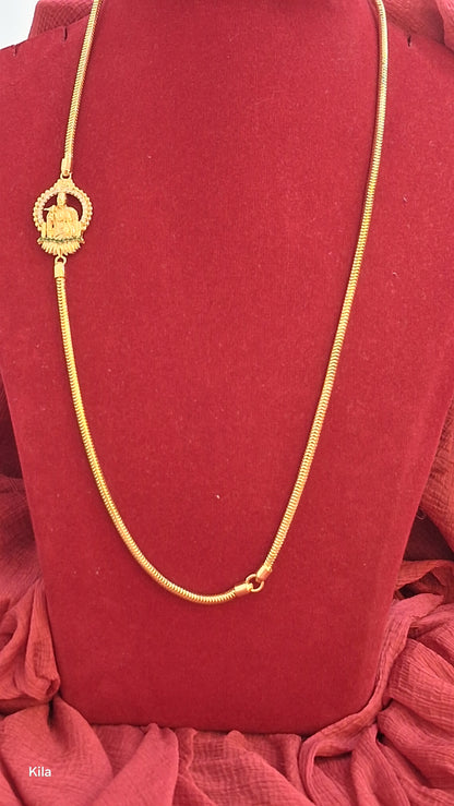 92.5 Silver Gold Plated Thaali Chain 21 Inches | Stylish Elegant Design | Jewellery