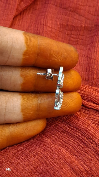 92.5 Silver Earrings | Stylish Elegant Design | Fashion Jewellery