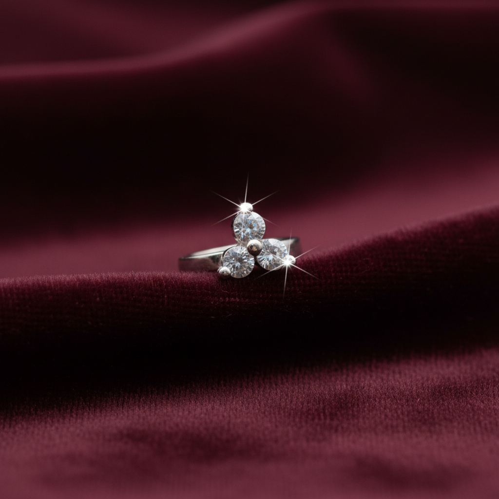 92.5 Silver Gold Plated Nose Pin | Stylish Minimal Design | Elegant Jewellery