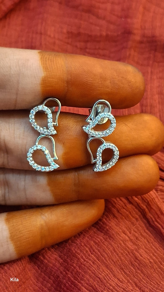 92.5 Silver Earrings | Stylish Elegant Design | Fashion Jewellery