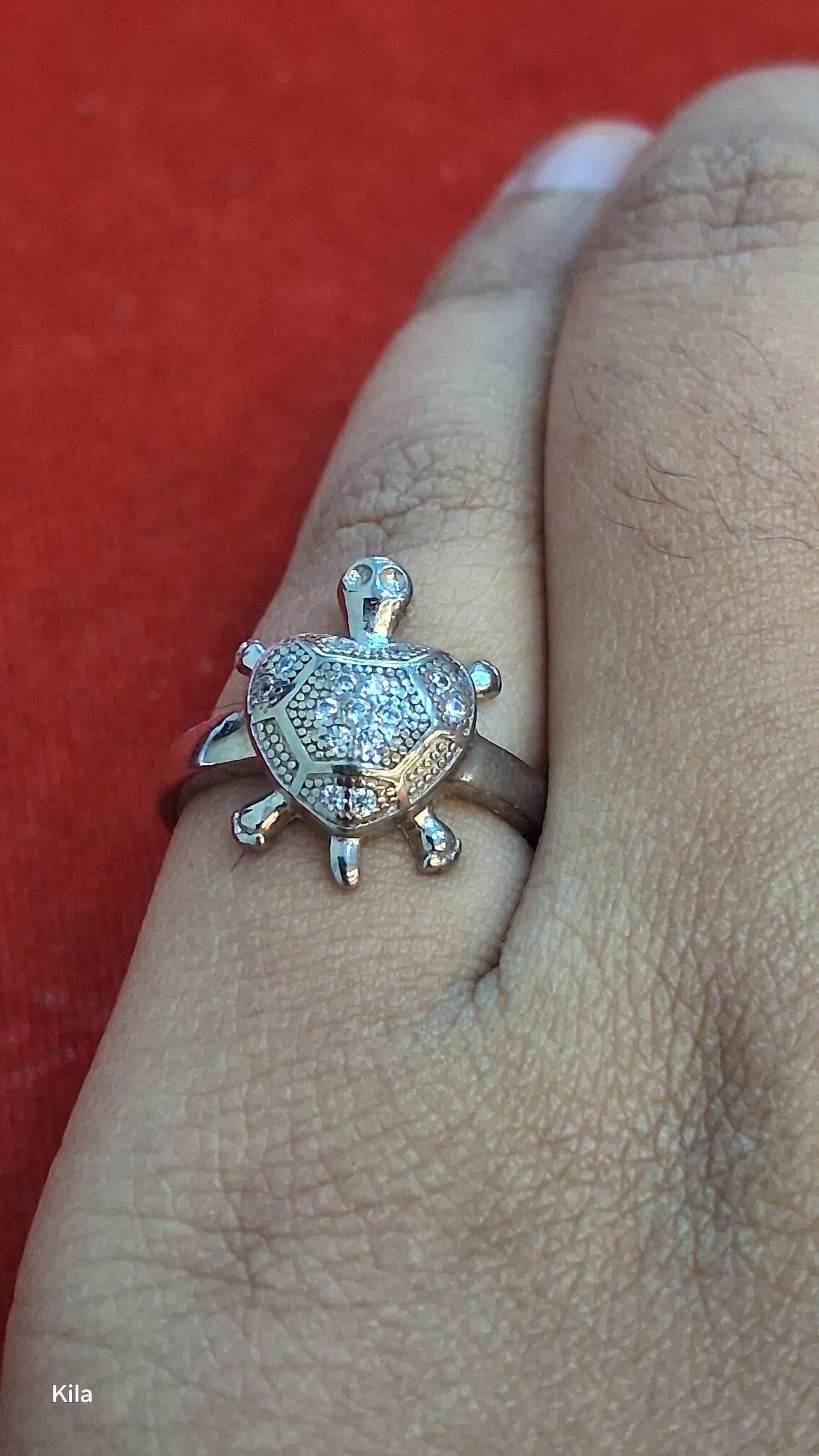 92.5 Silver Heart Tortoise Ring | Love & Protection Symbol | Elegant Jewellery
