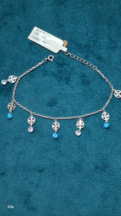 92.5 Silver Charm Bracelet | Stylish Premium Finish | Elegant Jewellery