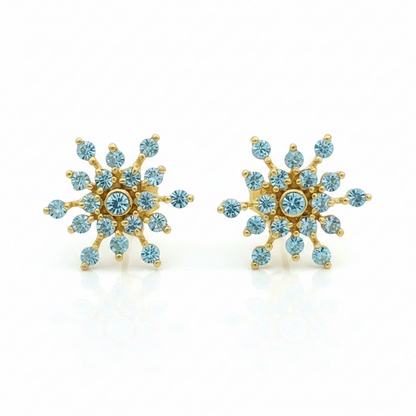 92.5 Silver Gold Plated Star Second Studs | Stylish Cute Design | Elegant Jewellery