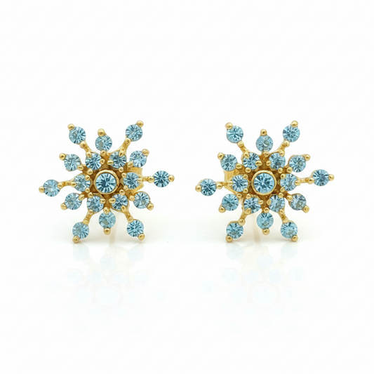 92.5 Silver Gold Plated Star Second Studs | Stylish Cute Design | Elegant Jewellery