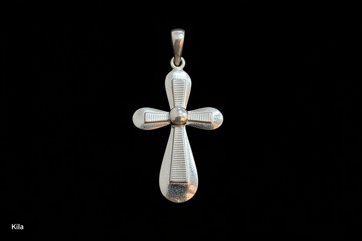 92.5 Silver Cross Design Pendant – Classic Elegant Style