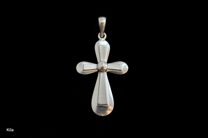 92.5 Silver Cross Design Pendant – Classic Elegant Style