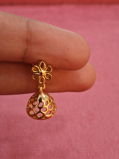 92.5 Silver Mini Plain Jhumki | Minimal Traditional Design | Jewellery