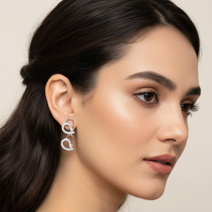 92.5 Silver Earrings | Stylish Elegant Design | Fashion Jewellery