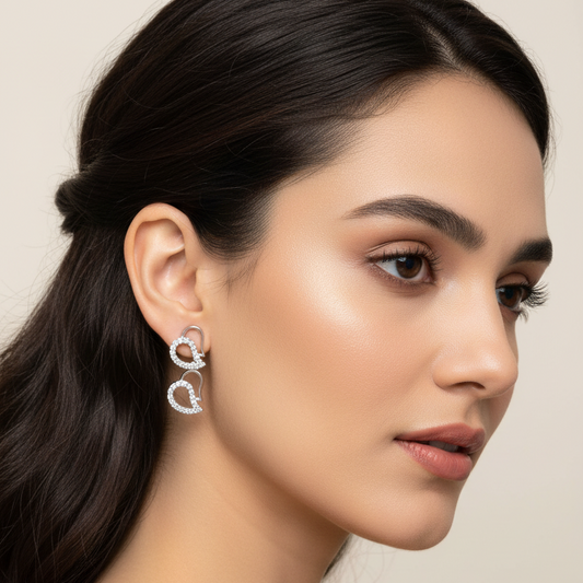 92.5 Silver Earrings | Stylish Elegant Design | Fashion Jewellery