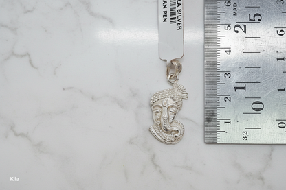 92.5 Silver Vinayaka Idol Pendant | Traditional Divine Design | Jewellery