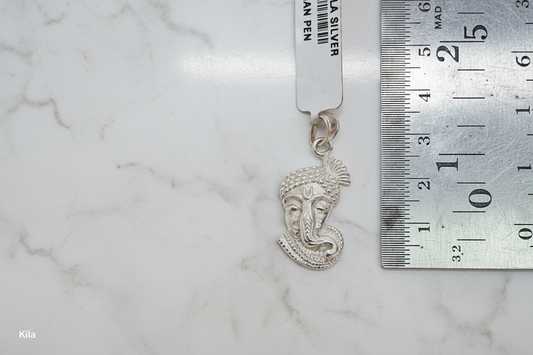 92.5 Silver Vinayaka Idol Pendant | Traditional Divine Design | Jewellery