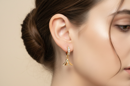 92.5 Silver Mini Oval Earrings | Minimal Stylish Design | Elegant Jewellery