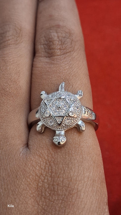 92.5 Silver Minimal Tortoise Ring | Simple Stylish Design | Everyday Jewellery