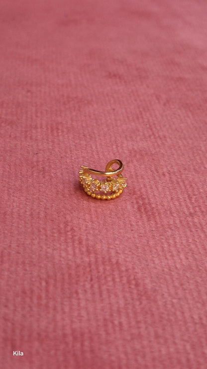 92.5 Silver Gold Plated Earcuff (Single Piece) | Stylish Modern Design | Jewellery