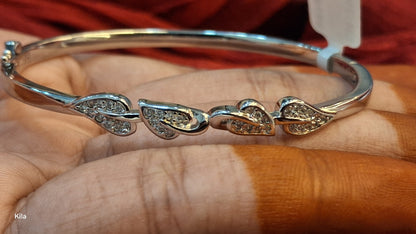 92.5 Silver Kada | Stylish Traditional Design | Elegant Jewellery