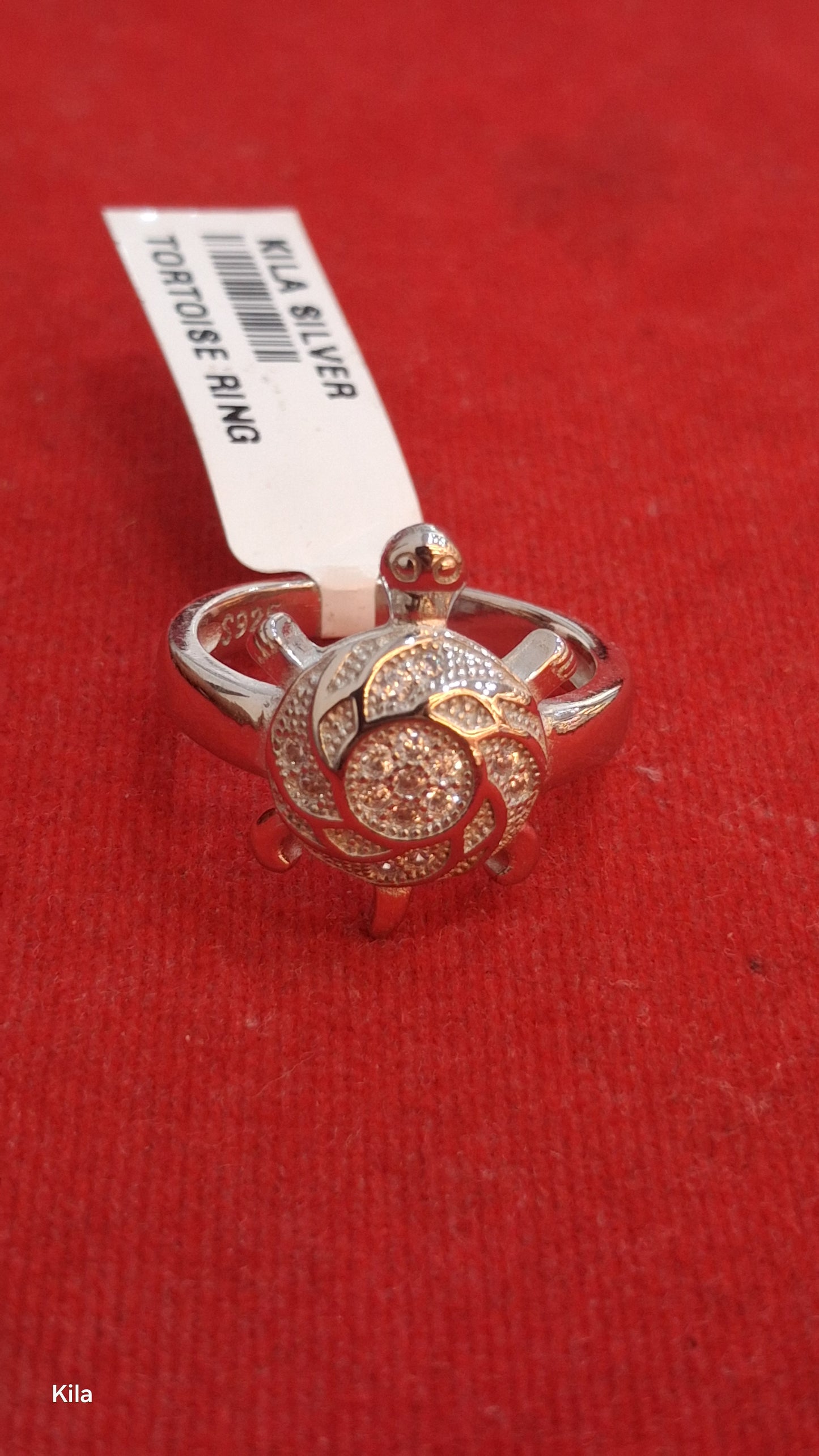 92.5 Silver Polished Tortoise Ring | Stylish Smooth Finish | Elegant Jewellery