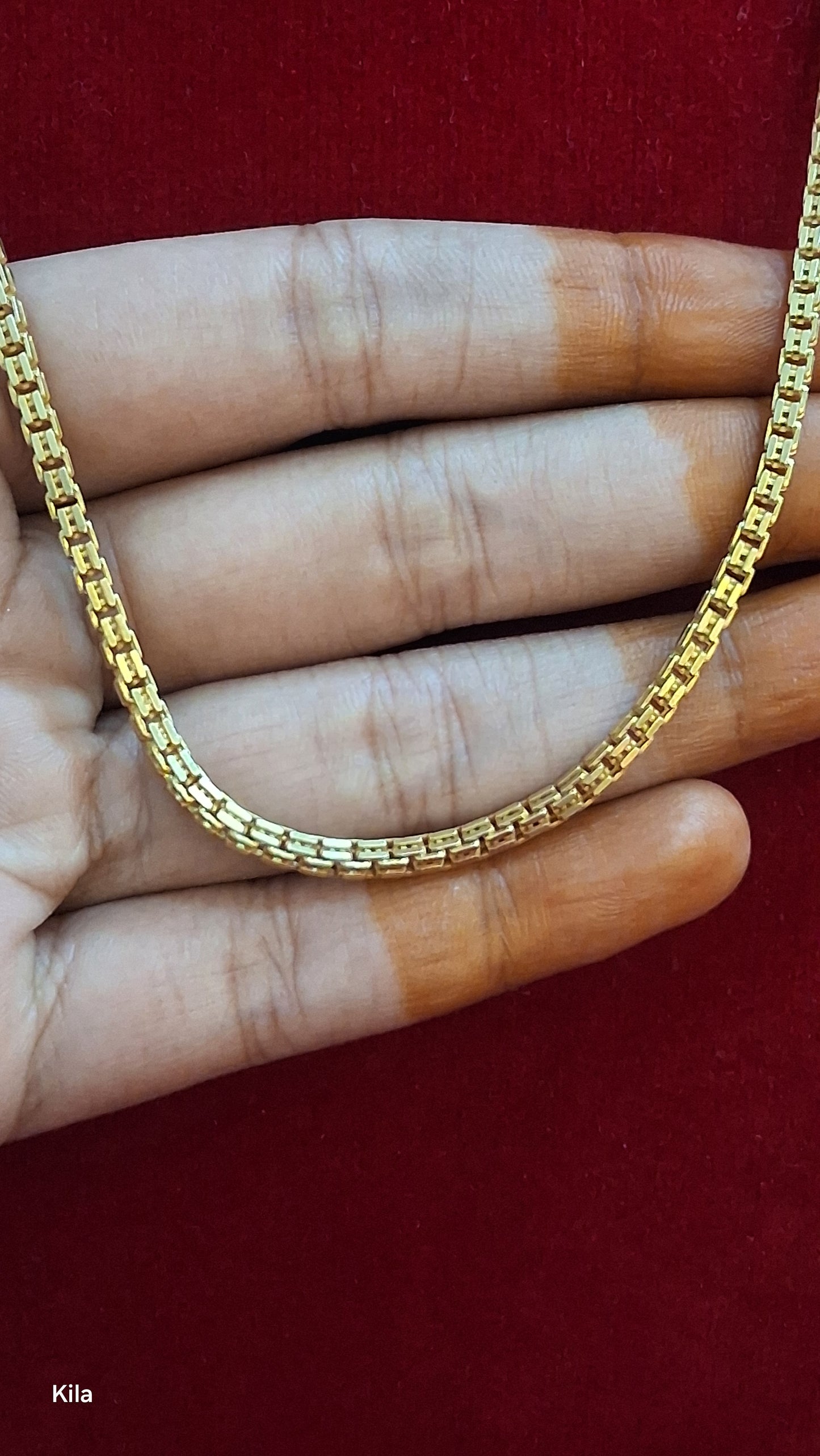 92.5 Silver Gold Plated Thaali Chain 19 Inches | Stylish Premium Finish | Elegant Jewellery