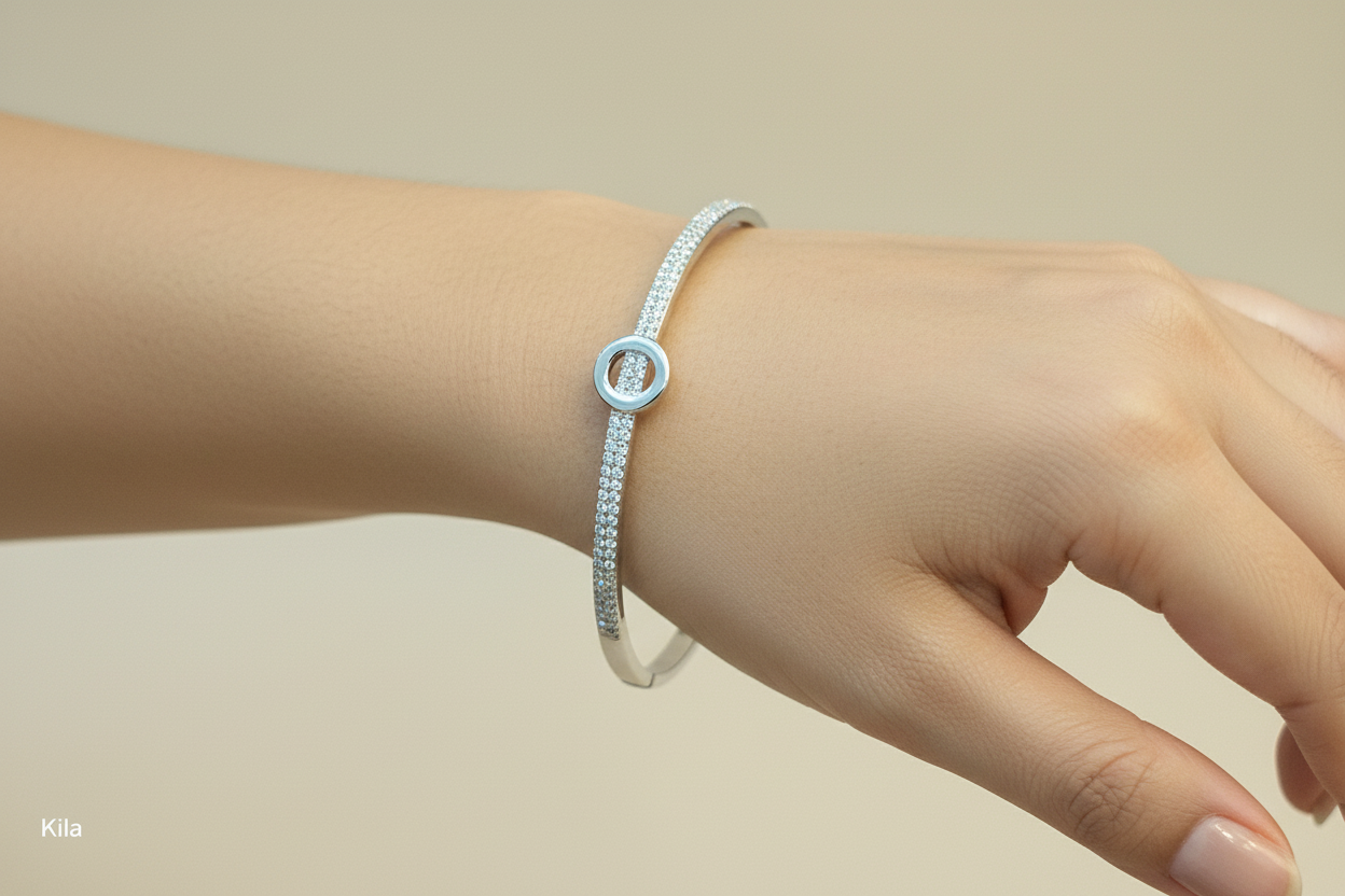 92.5 Silver Minimal Bracelet | Stylish Elegant Design | Premium Jewellery