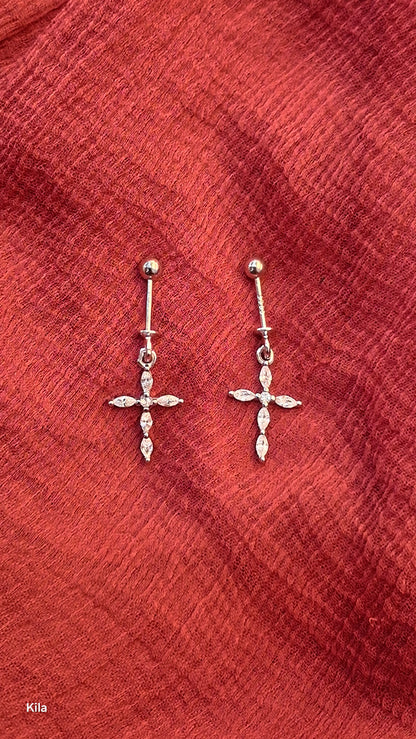 92.5 Silver Cross Design Bugadi – Elegant Minimal Style Jewellery