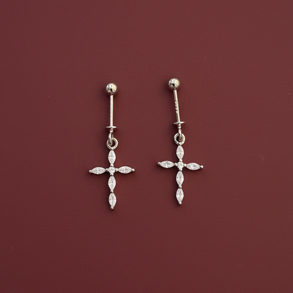 92.5 Silver Cross Design Bugadi – Elegant Minimal Style Jewellery